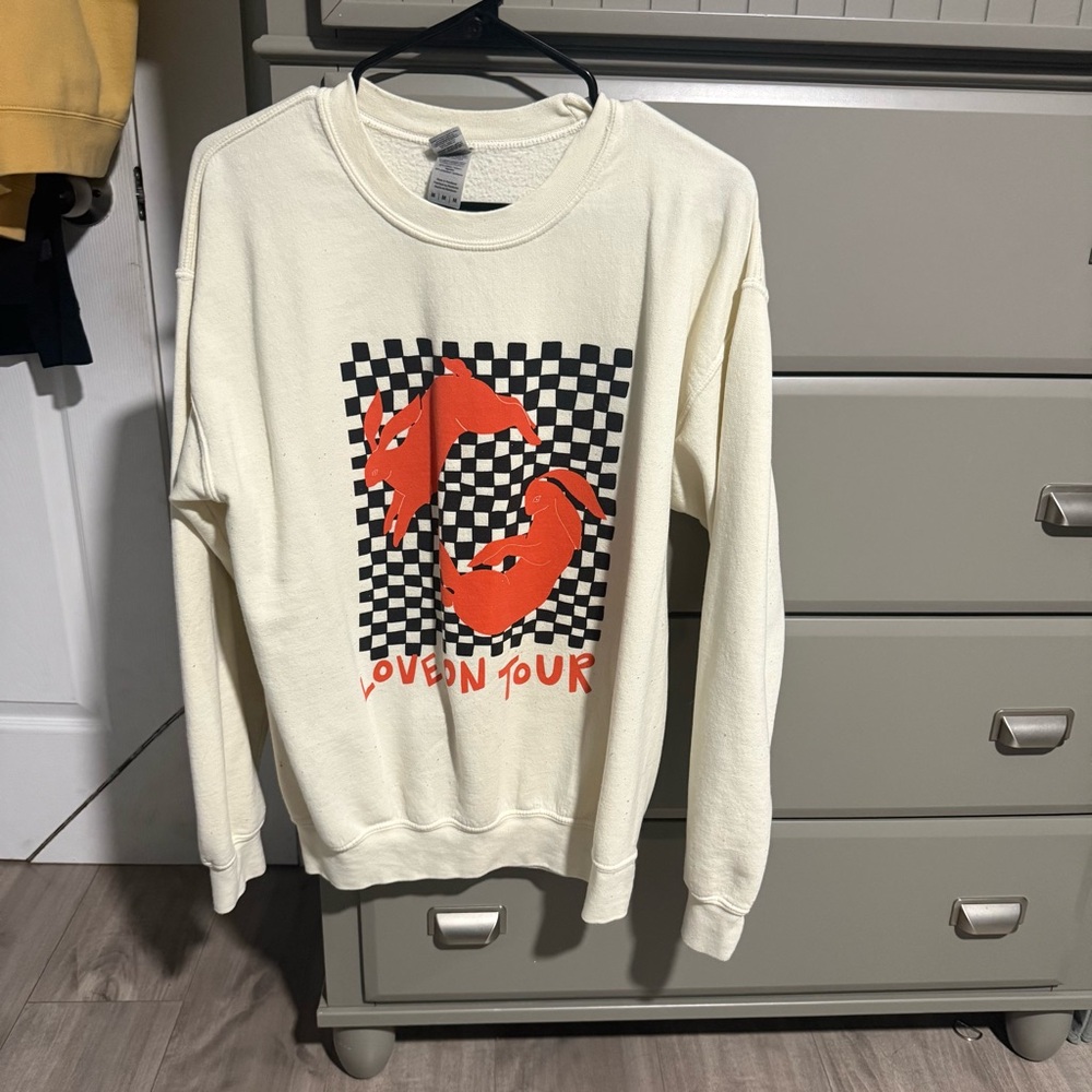 Love on Tour Cream Graphic Women's Sweater